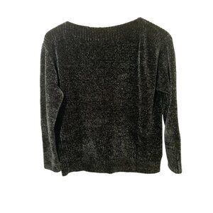 Tommy Bahama Luna Chenille Boatneck Long Sleeve Sweater Black Size Small‎